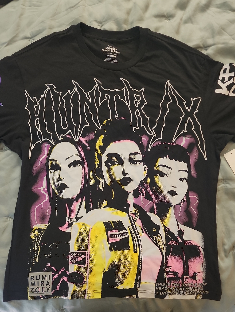 K-Pop Inspired Muntrax Graphic Kids Tee - Black & Pink